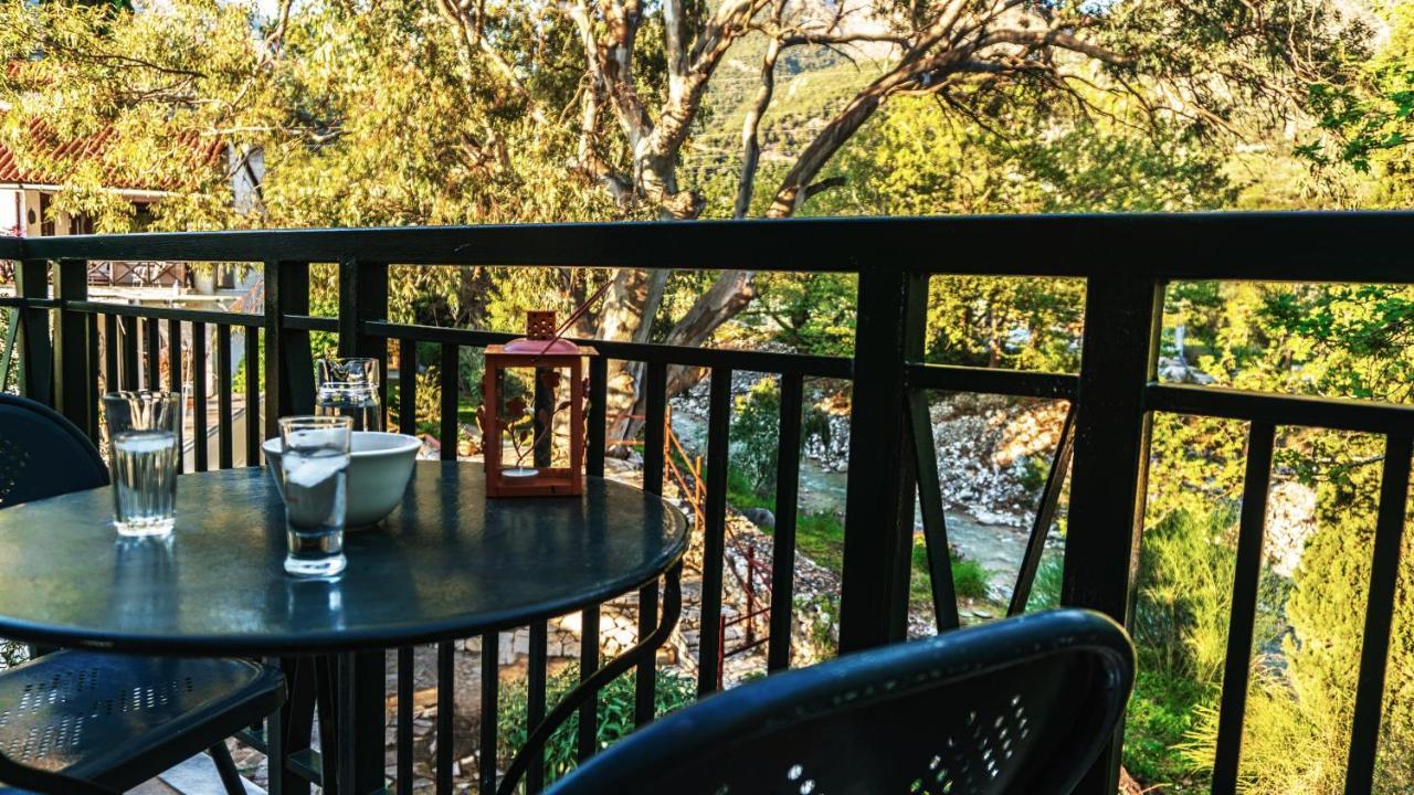 Steinturm Mit Dach-Terrasse Zwischen Fluss, Meer Und Gebirge- Spiti Pirgos Paralia Sergoulas Экстерьер фото